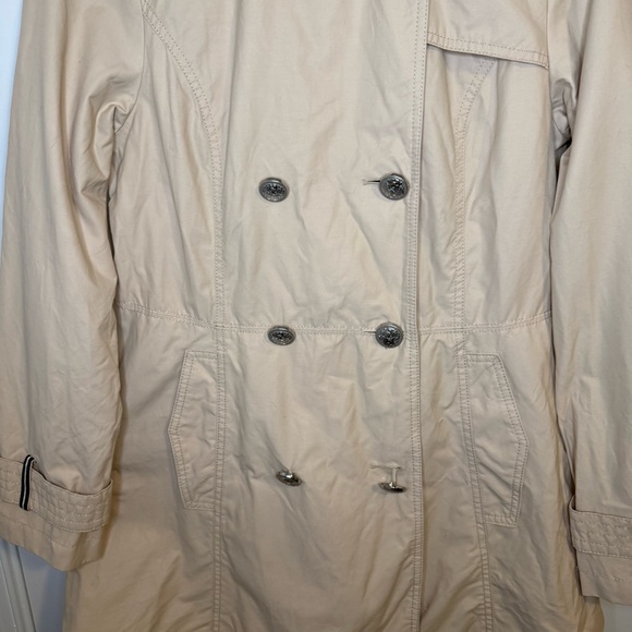 Vince Camuto Womens Beige Tan Double Breast Trench Coat Size Medium Warm - Picture 3 of 10